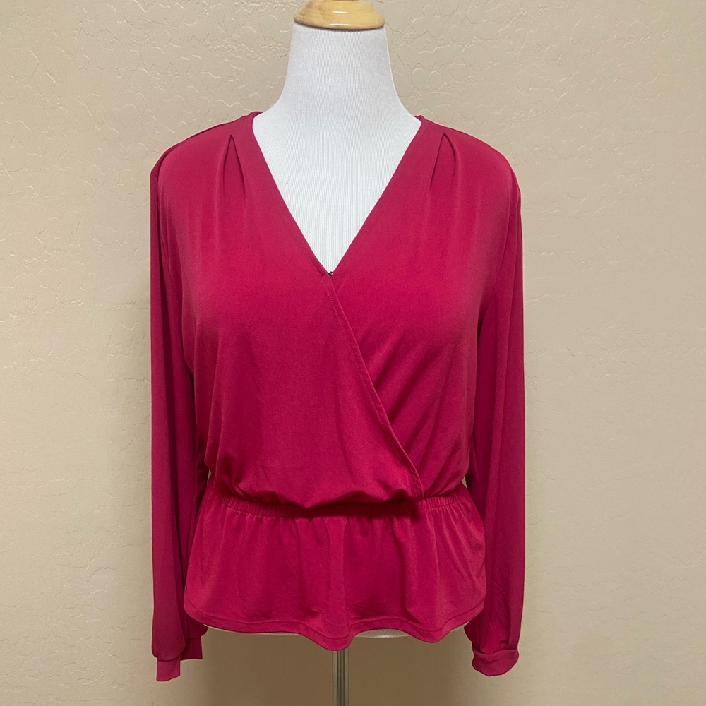 Banana Republic Women's Pink Wrap Top